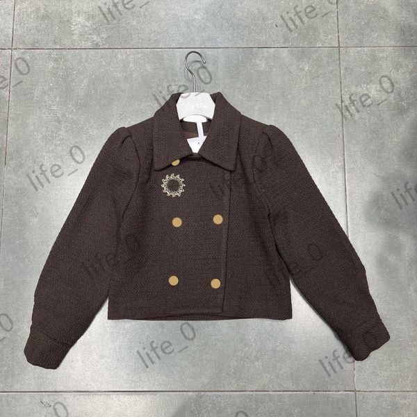 fashion brand womens jackets double row metal button design match the brooch exquisitely advanced coats warm designer jacket women, Black;brown 
fashion brand womens jackets double row metal button design match the brooch exquisitely advanced coats warm designer jacket women, Black;brown