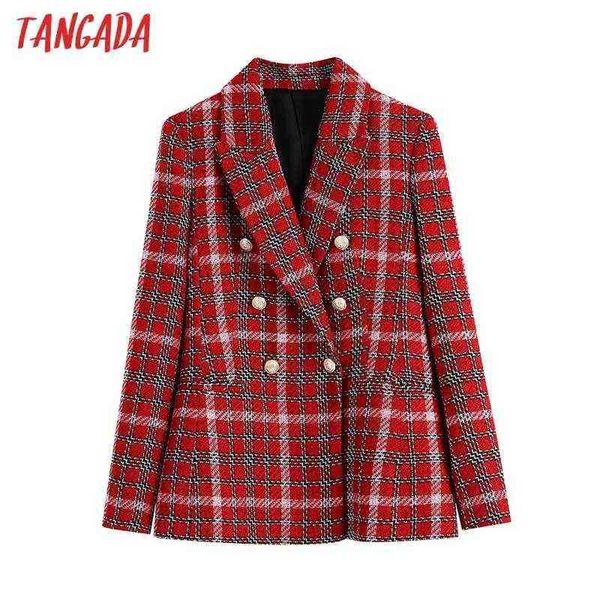 suit tangada women red plaid thick blazer female long sleeves elegant jacket la, White;black
suit tangada women red plaid thick blazer female long sleeves elegant jacket la, White;black