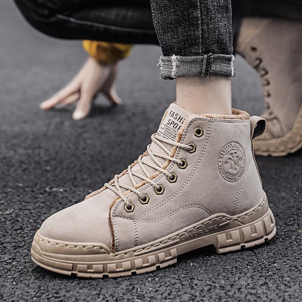 boots imitation suede men's winter shoes highsports warm ankle thick plush temperament snow men 221129, Black
boots imitation suede men's winter shoes highsports warm ankle thick plush temperament snow men 221129, Black