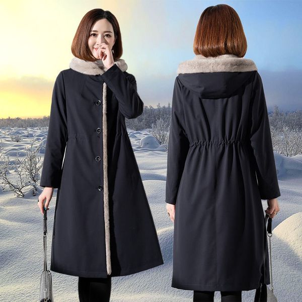women s down parkas winter parker overcoat women plus velvet thick warm jacket mid length double sided hooded imitation fur fashion casual c, Black
women s down parkas winter parker overcoat women plus velvet thick warm jacket mid length double sided hooded imitation fur fashion casual c, Black