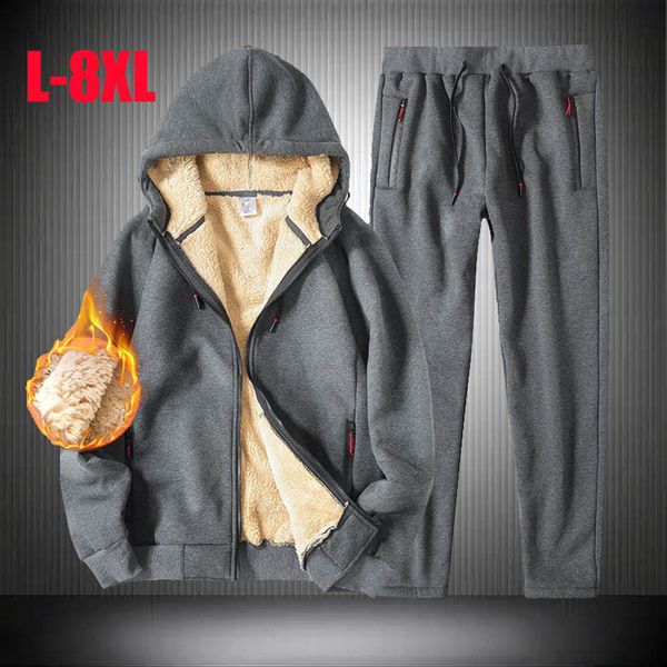 men's tracksuits large size 9xl 8xl 7xl men's winter sportwear warm 2pcs suits male hooded jacket sweatpants sets orversized fleec, Gray
men's tracksuits large size 9xl 8xl 7xl men's winter sportwear warm 2pcs suits male hooded jacket sweatpants sets orversized fleec, Gray