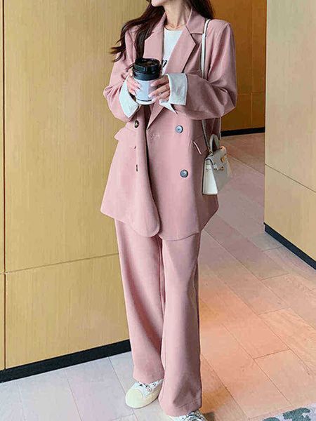 fashion women office business jackets suit two piece pantsuit elegant blazer female set casual loose pants formal work cloths j220813, White;black
fashion women office business jackets suit two piece pantsuit elegant blazer female set casual loose pants formal work cloths j220813, White;black