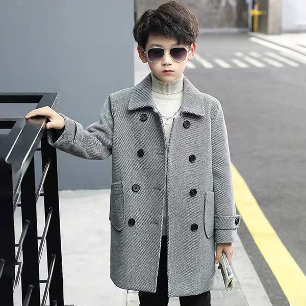 coat autumn winter boys fashion wool coat thickened children's coats kids boys woolen jacket warm casual outerwear 221129, Blue;gray
coat autumn winter boys fashion wool coat thickened children's coats kids boys woolen jacket warm casual outerwear 221129, Blue;gray