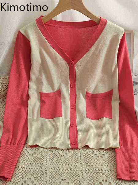 women's sweaters kimotimo contrast stitching knitted vest women 2022 new slim long sleeve sweater korean autumn all match retro vests j, White;black
women's sweaters kimotimo contrast stitching knitted vest women 2022 new slim long sleeve sweater korean autumn all match retro vests j, White;black