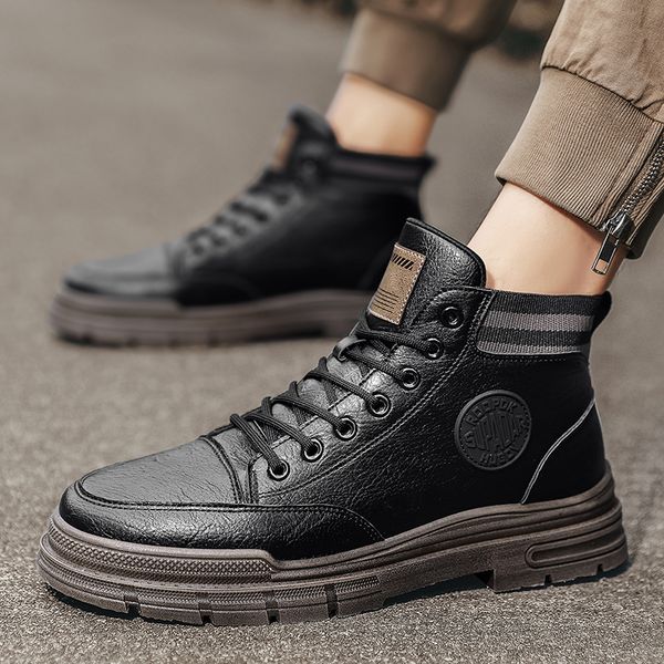 boots men's shoes casual men's boots high outdoor leather platform vintage denim ankle botas designer luxury winter 221129, Black
boots men's shoes casual men's boots high outdoor leather platform vintage denim ankle botas designer luxury winter 221129, Black