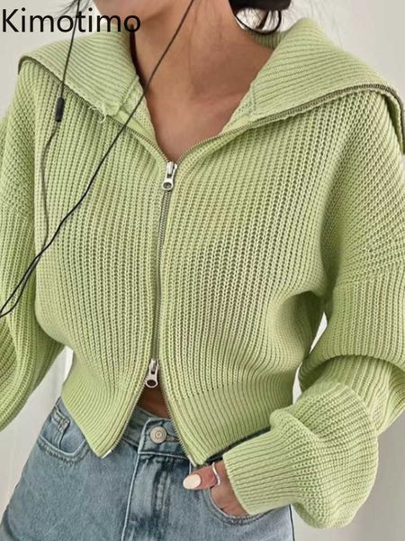 women's sweaters kimotimo double zippers knitted cardigan women autumn solid lapel sweater coat korean chic temperament casual short ca, White;black
women's sweaters kimotimo double zippers knitted cardigan women autumn solid lapel sweater coat korean chic temperament casual short ca, White;black