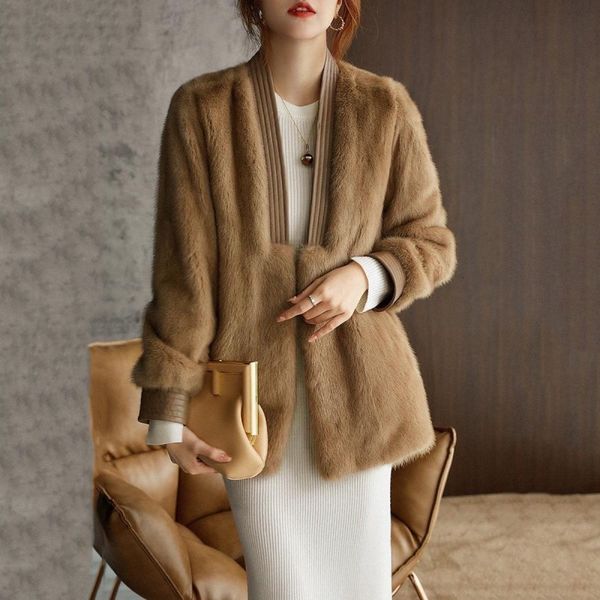 women s fur faux autumn mink imitatefur coat women s long sleeve fashion all match knit jacket mink knitted fur 221128, Black
women s fur faux autumn mink imitatefur coat women s long sleeve fashion all match knit jacket mink knitted fur 221128, Black