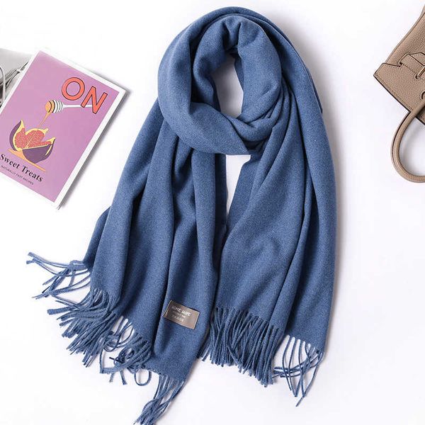 solid scarf for women in autumn and winter large size soft thickened warm cashmere like shawl gift scarf, Blue;gray
solid scarf for women in autumn and winter large size soft thickened warm cashmere like shawl gift scarf, Blue;gray