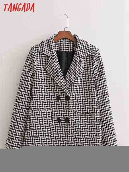 suit tangada women 2022 fashion tweed blazer coat vintage double breasted long, White;black
suit tangada women 2022 fashion tweed blazer coat vintage double breasted long, White;black
