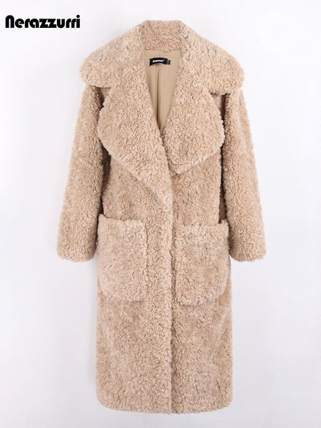 women s fur faux nerazzurri winter long oversized thick warm fuzzy fluffy soft coat women pockets lapel luxury designer ry overcoat 221128, Black
women s fur faux nerazzurri winter long oversized thick warm fuzzy fluffy soft coat women pockets lapel luxury designer ry overcoat 221128, Black