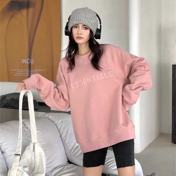 hoodies hweatshirts fog sweater double thread essential color women's autumn round neck pink plush thickened new style, Black
hoodies hweatshirts fog sweater double thread essential color women's autumn round neck pink plush thickened new style, Black