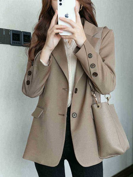 fashion solid color lapel long sleeve business women casual office lady single breasted basic elegant chic outerwear new 2022 j220813, White;black
fashion solid color lapel long sleeve business women casual office lady single breasted basic elegant chic outerwear new 2022 j220813, White;black