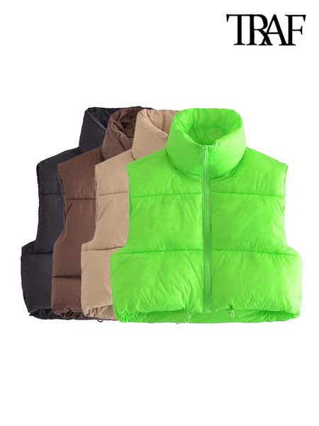 women's vests traf women fashion adjustable hem zip-up crop padded waistcoat vintage high neck sleeveless female outerwear chic vest 2, Black;white
women's vests traf women fashion adjustable hem zip-up crop padded waistcoat vintage high neck sleeveless female outerwear chic vest 2, Black;white