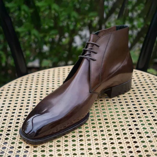 boots men boots brown green lace up business cowboy boots handmade combat ankle high shoes pu leather bota masculina 221129, Black
boots men boots brown green lace up business cowboy boots handmade combat ankle high shoes pu leather bota masculina 221129, Black