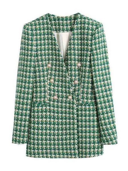 kondala womentweed plaid double breasted blazer office lady coat vintage long sleeves flap bags female outerwear chic vest j220813, White;black
kondala womentweed plaid double breasted blazer office lady coat vintage long sleeves flap bags female outerwear chic vest j220813, White;black