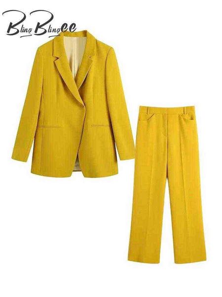 suit blingblingee 2022 spring women casual hit yellow jacket 2 piece sets long, White;black
suit blingblingee 2022 spring women casual hit yellow jacket 2 piece sets long, White;black