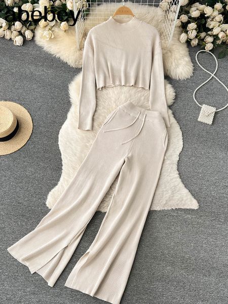 women's two piece pants solid knitted two pieces sets women loose pattern knit crop ide legs knit long pants sets fashion casual sweate, White
women's two piece pants solid knitted two pieces sets women loose pattern knit crop ide legs knit long pants sets fashion casual sweate, White
