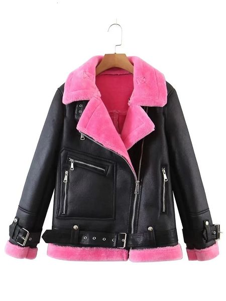 women's fur faux slmd winter fashion colorful turn-down collar leather jackets with belt pockets women thick warm coat 221129, Black
women's fur faux slmd winter fashion colorful turn-down collar leather jackets with belt pockets women thick warm coat 221129, Black