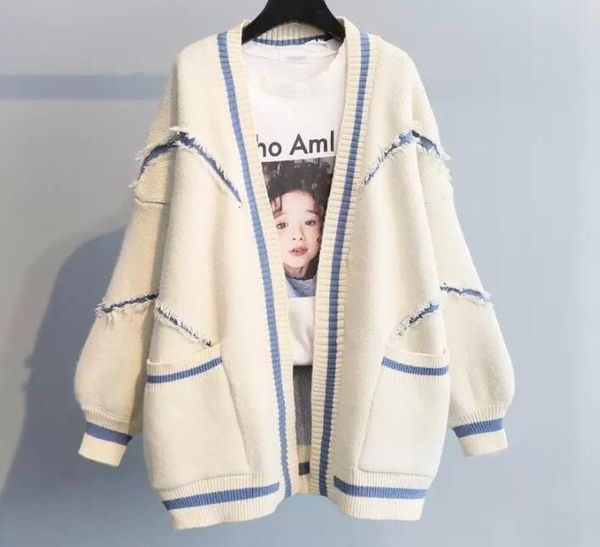 2023 sweater loose fashion long cardigan letter printed women knitted thicken plus size korean english alphabet coat 201016, White;black
2023 sweater loose fashion long cardigan letter printed women knitted thicken plus size korean english alphabet coat 201016, White;black