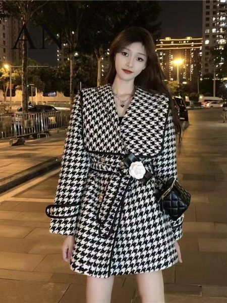 women's wool blends autumn and winter woolen coat street warm tunic trench for s jackets 221129, Black
women's wool blends autumn and winter woolen coat street warm tunic trench for s jackets 221129, Black