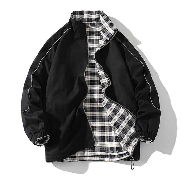 mens jackets legible spring autumn casual loose stand collar coats man wear on both sides for 221129, Black;brown
mens jackets legible spring autumn casual loose stand collar coats man wear on both sides for 221129, Black;brown