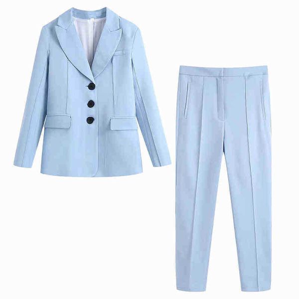 women fashion slim blue v neck office lady suit female single breasted blazer suits ladies vintage two pieces set j220813, White;black
women fashion slim blue v neck office lady suit female single breasted blazer suits ladies vintage two pieces set j220813, White;black