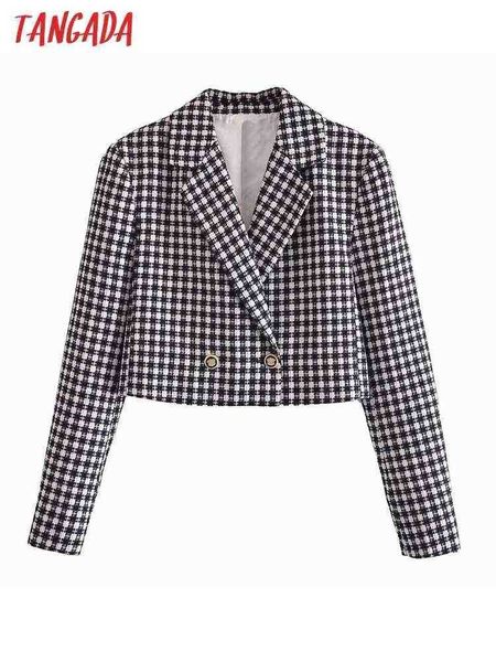 suit tangada 2022 spring women vintage tweed blazer female long sleeves elegant, White;black
suit tangada 2022 spring women vintage tweed blazer female long sleeves elegant, White;black