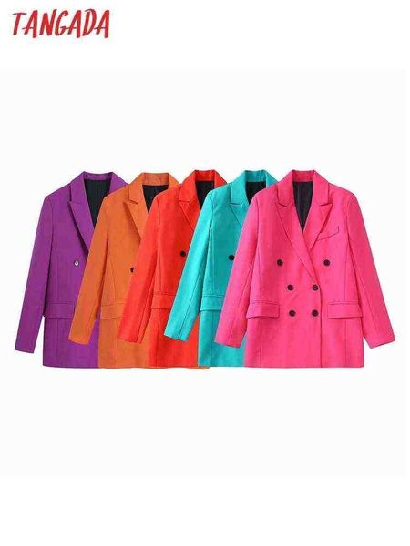 suit tangada women 2022 fashion candy color blazer coat vintage double breasted, White;black
suit tangada women 2022 fashion candy color blazer coat vintage double breasted, White;black