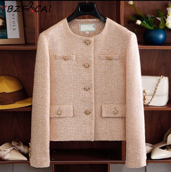 wo french light luxury pink tweed women's fall and winter white elegant o-neck metal button sequin black blazer 221129, Black;brown
wo french light luxury pink tweed women's fall and winter white elegant o-neck metal button sequin black blazer 221129, Black;brown