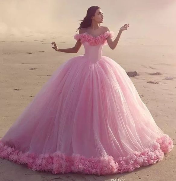 pink ball gowns quinceanera dresses hand made flowers off shoulder ruffles sweet dress tulle plus size, White
pink ball gowns quinceanera dresses hand made flowers off shoulder ruffles sweet dress tulle plus size, White