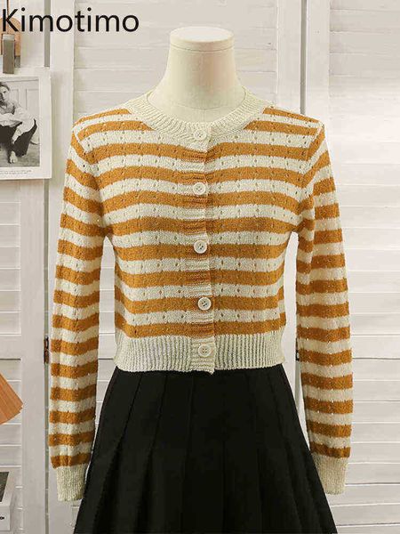 women's sweaters kimotimo retro stripe knit cardigans women 2022 new hollow long sleeve cardigan korean chic casual single breasted thi, White;black
women's sweaters kimotimo retro stripe knit cardigans women 2022 new hollow long sleeve cardigan korean chic casual single breasted thi, White;black