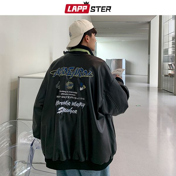 mens leather faux lappster men embroidery harajuku jacket oversized japanese streetwear jacet male kpop fur coats 221129, Black
mens leather faux lappster men embroidery harajuku jacket oversized japanese streetwear jacet male kpop fur coats 221129, Black