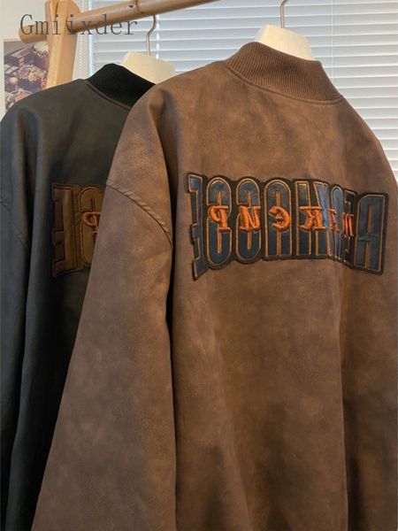 men's jackets gmiixder men high street bomber jacket pu leather old embroidered baseball uniform spring designer niche vintgae 221129, Black;brown
men's jackets gmiixder men high street bomber jacket pu leather old embroidered baseball uniform spring designer niche vintgae 221129, Black;brown