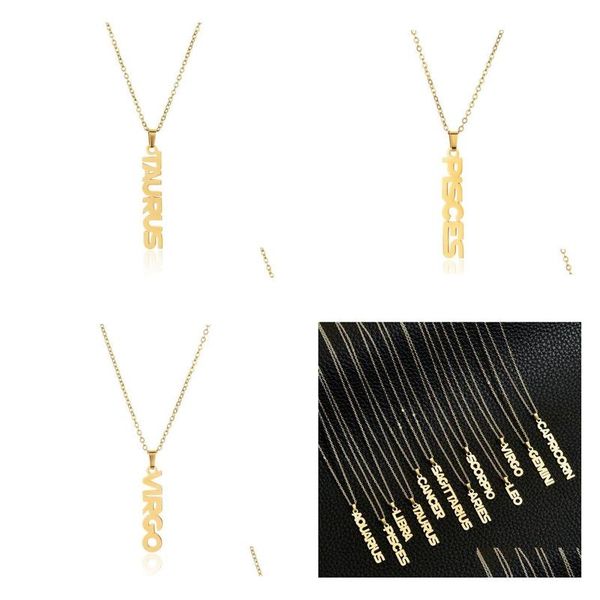 pendant necklaces 12 zodiac sign necklaces stainless steel constellation letter pendant gold sier chains for men women fashion birth dhvqg, Silver
pendant necklaces 12 zodiac sign necklaces stainless steel constellation letter pendant gold sier chains for men women fashion birth dhvqg, Silver