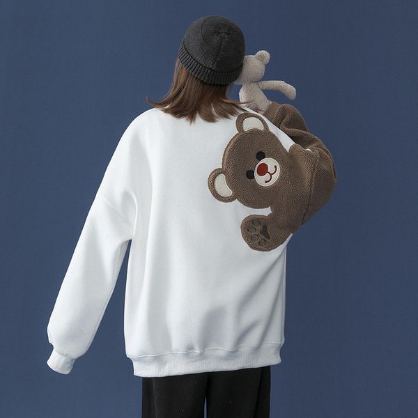 women's hoodies sweatshirts oversized hoodie cartoon bear patchwork long sleeve women sweetshirts kawaii o-neck pullover couple sweatsh, Black
women's hoodies sweatshirts oversized hoodie cartoon bear patchwork long sleeve women sweetshirts kawaii o-neck pullover couple sweatsh, Black