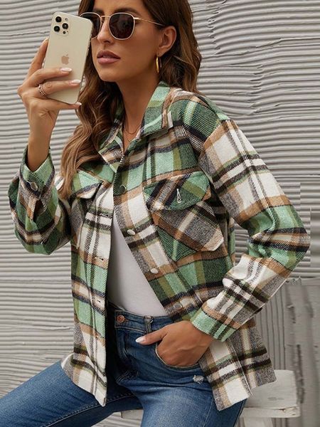 womens jackets winter plaid flannel shirt women checkered fashion outerwear casual velvet jacket coat female long sleeve thick overshirt 221, Black;brown
womens jackets winter plaid flannel shirt women checkered fashion outerwear casual velvet jacket coat female long sleeve thick overshirt 221, Black;brown