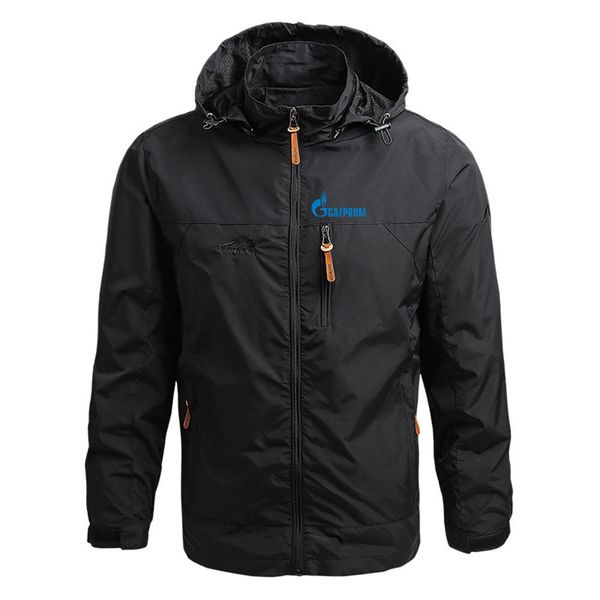 mens jackets russia gazprom printing fashion spring autumn windbreaker tracksuit hoodies casual coat 221129, Black;brown