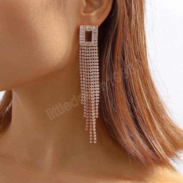 luxury full rhinestone long tassel drop earrings women wed bridal geometric dangle earrings brincos jewelry accessories, Silver
luxury full rhinestone long tassel drop earrings women wed bridal geometric dangle earrings brincos jewelry accessories, Silver