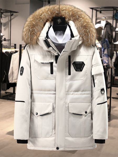 men's down parkas winter korean fashion in hooded long jacket for men warm thick outdoor waterproof jackets outerwear 221128, Black
men's down parkas winter korean fashion in hooded long jacket for men warm thick outdoor waterproof jackets outerwear 221128, Black