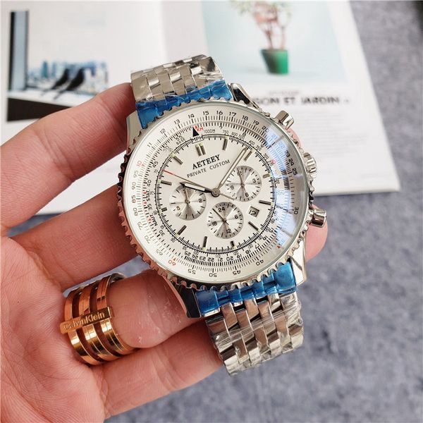 wristwatches mens quartz chronograph watch black blue leather yellow 221128, Slivery;brown
wristwatches mens quartz chronograph watch black blue leather yellow 221128, Slivery;brown