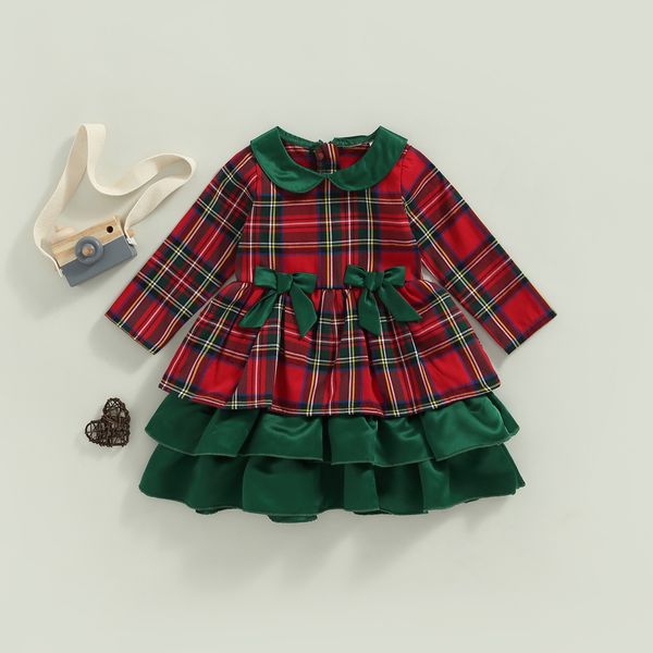 girl's dresses citgeett autumn christmas kids toddler girls plaid dress cute long sleeve collar bow front ruffle dress xmas clothes 221, Red;yellow
girl's dresses citgeett autumn christmas kids toddler girls plaid dress cute long sleeve collar bow front ruffle dress xmas clothes 221, Red;yellow