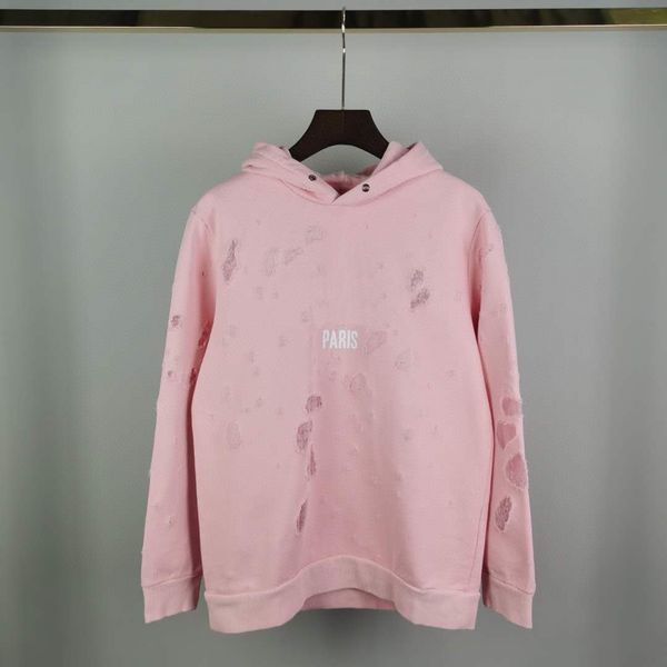 2022 winter europe paris sweatshirts mens classical big broken hole hoodies sweatshirt women hoody fashion jumpers designer hoodie pink, Black
2022 winter europe paris sweatshirts mens classical big broken hole hoodies sweatshirt women hoody fashion jumpers designer hoodie pink, Black