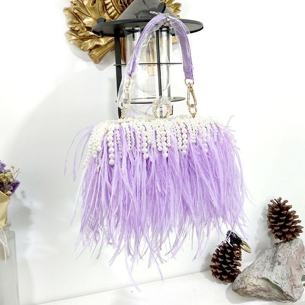 evening bags luxury feather pearl bag women famous designer ostrich feathers ladies dinner party handbag fall winter purses 221128
evening bags luxury feather pearl bag women famous designer ostrich feathers ladies dinner party handbag fall winter purses 221128