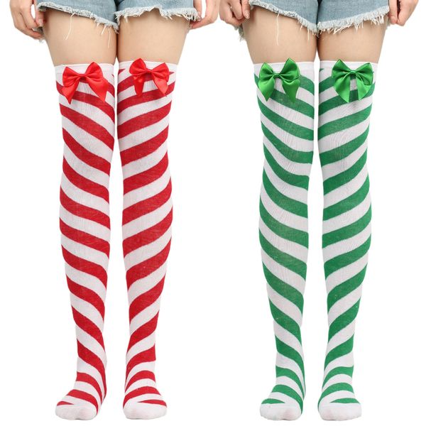 Cross border bow diagonal stripe Christmas stockings candy female red twill European and American stockings knee length
Cross border bow diagonal stripe Christmas stockings candy female red twill European and American stockings knee length