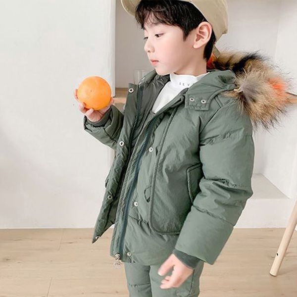 down coat winter children's down jacket suit big fur collar suspenders twopiece white duck down windproof warm medium and large clothes, Blue;gray
down coat winter children's down jacket suit big fur collar suspenders twopiece white duck down windproof warm medium and large clothes, Blue;gray