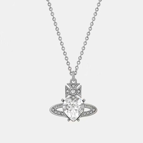 designer necklace vivian empress dowager saturn pearl large flash diamond love light luxury temperament ins xl22-10, Silver
designer necklace vivian empress dowager saturn pearl large flash diamond love light luxury temperament ins xl22-10, Silver