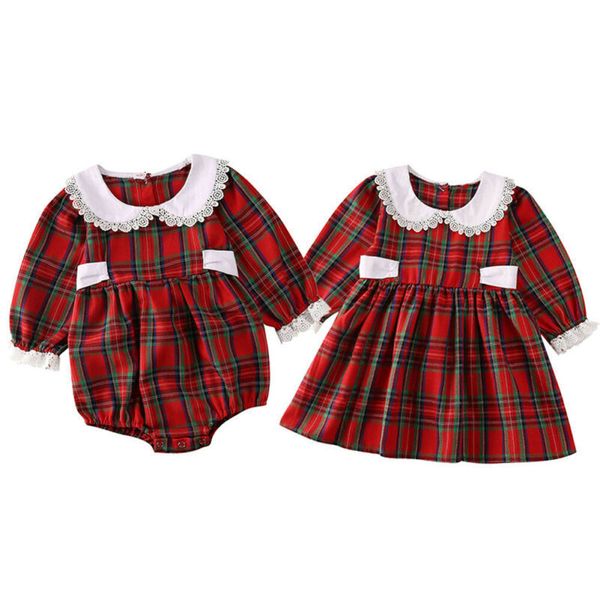 girl's dresses winter christmas sister matching toddler baby girl lace red plaid 0-18m bodysuit 1-6y dress back bow long sleeve 221129, Red;yellow
girl's dresses winter christmas sister matching toddler baby girl lace red plaid 0-18m bodysuit 1-6y dress back bow long sleeve 221129, Red;yellow