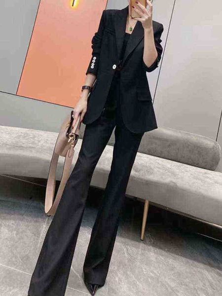 new elegant formal professional women suits casual autumn ol styles ladies pant suits female fashion blazers jackets set j220813, White;black
new elegant formal professional women suits casual autumn ol styles ladies pant suits female fashion blazers jackets set j220813, White;black