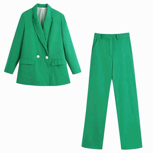 women solid green long sleeves collar loose jacket ladies high waist straight pants female office lady two pieces set j220813, White;black
women solid green long sleeves collar loose jacket ladies high waist straight pants female office lady two pieces set j220813, White;black