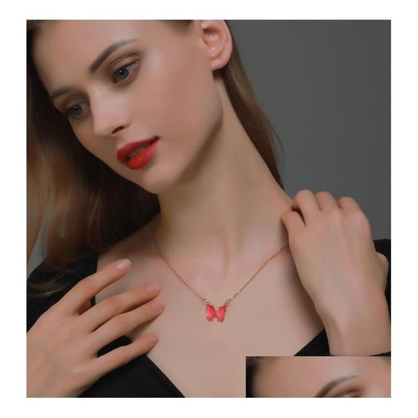 pendant necklaces stainless steel candy color crystal butterfly necklace for women glamour female jewelry drop del dhu1a, Silver
pendant necklaces stainless steel candy color crystal butterfly necklace for women glamour female jewelry drop del dhu1a, Silver